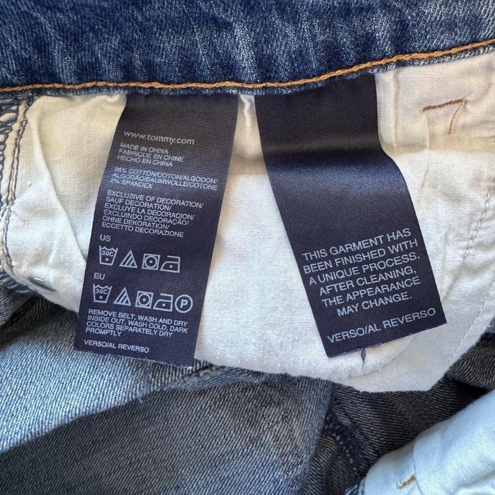 Women's Tommy Hilfiger Blue Ankle Cropped Jeans Denim Straight Fit Size 10 - Picture 4 of 5